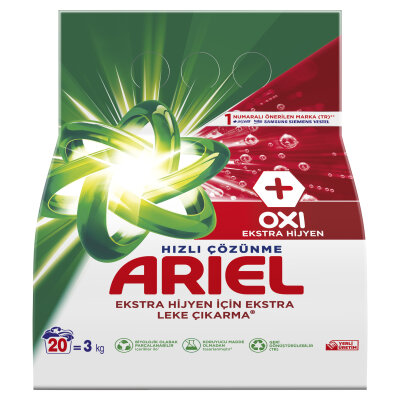 Ariel Oxi Ekstra Hijyen 3Kg 20 Yıkama - Ariel