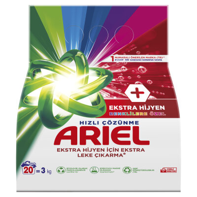 Ariel Oxi Ekstra Hijyen 3Kg 20 Yıkama Renkliler - Ariel
