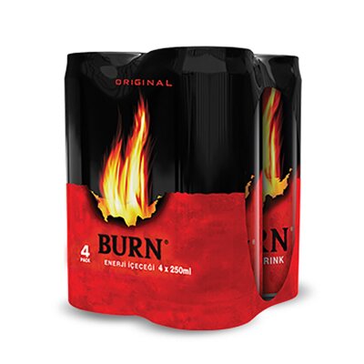 Burn Enerji İçeceği Kutu 4x250 ML - Burn