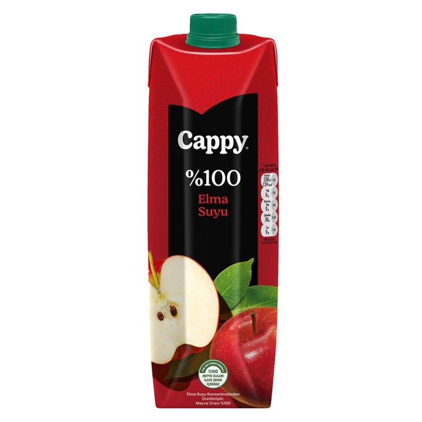 Cappy %100 Elma Suyu Karton Kutu 1 L - 1