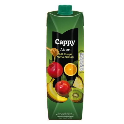 Cappy Atom Ballı Karışık Meyve Nektarı Karton Kutu 1 L - Cappy