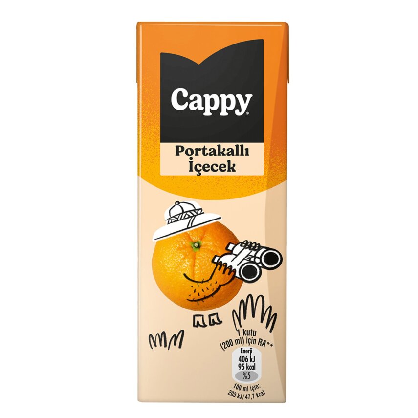 Cappy Portakallı İçecek Karton Kutu 200 ML - 1