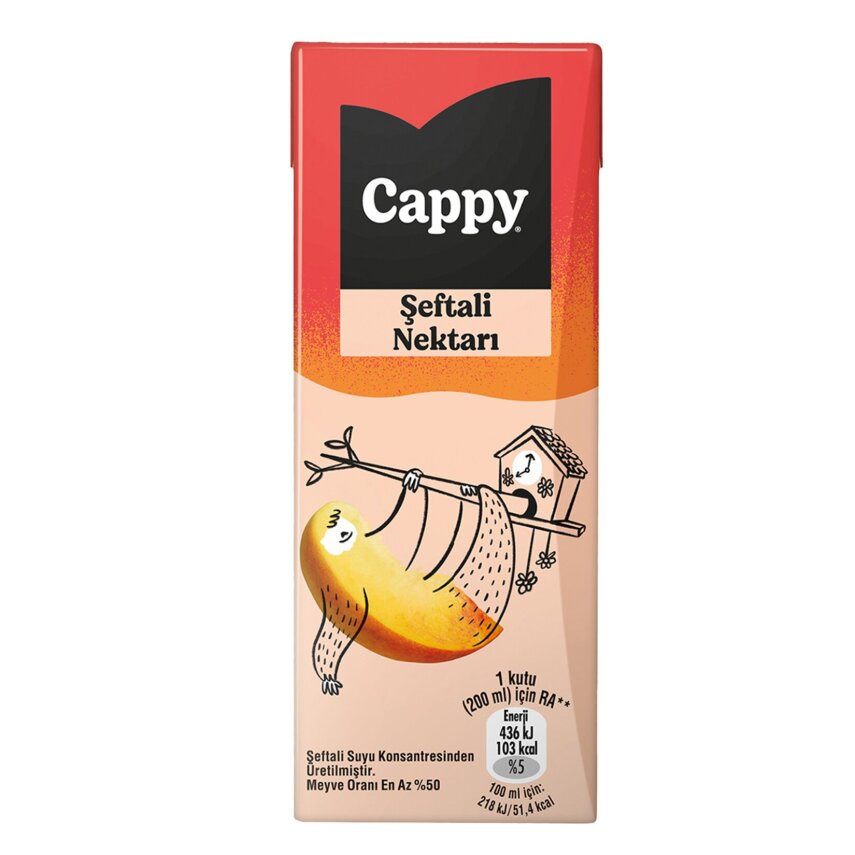 Cappy Şeftali Nektarı Karton Kutu 200 ML - 1