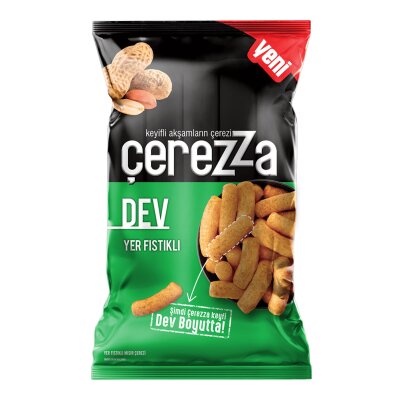 Çerezza Dev Yer Fıstıklı Mısır Çerezi Parti Boy 145 G - Çerezza