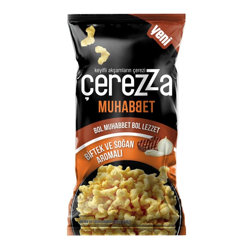 Çerezza Muhabbet Biftek & Soğan Aromalı Mısır Çerezi 60 G - 1