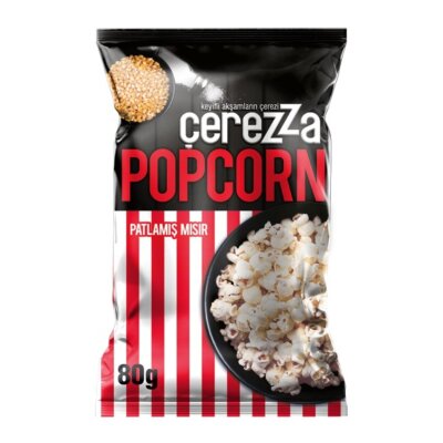 Çerezza Popcorn Patlamış Mısır Süper Boy 80 G - Çerezza