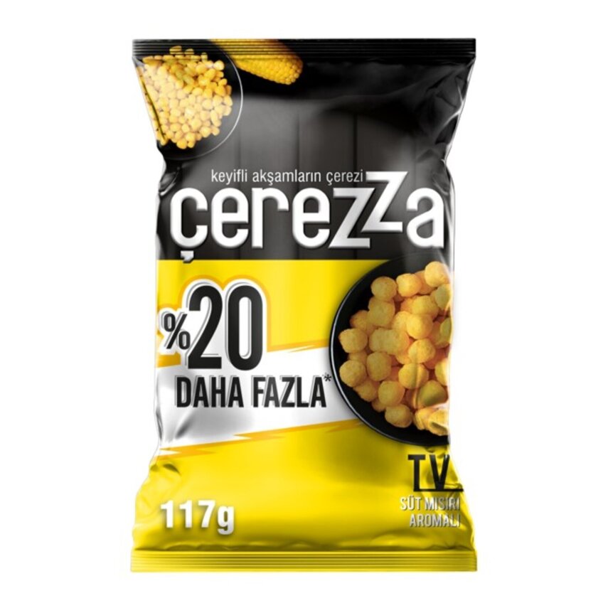 Çerezza TV Süt Mısırı Aromalı Mısır Çerezi Süper Boy 117 G - 1