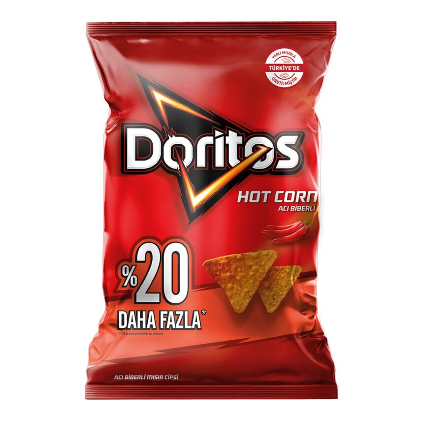 Doritos Hot Corn Acı Biberli Mısır Cipsi Parti Boy 180 G - 1