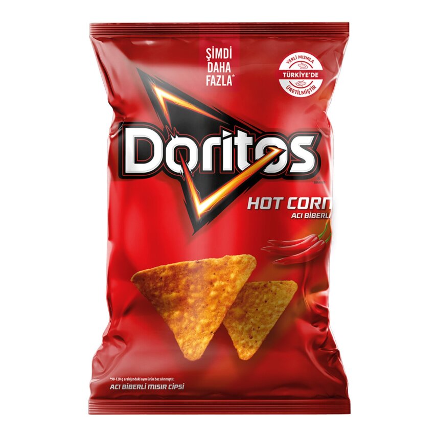 Doritos Hot Corn Acı Biberli Mısır Cipsi Süper Boy 130 G - 1