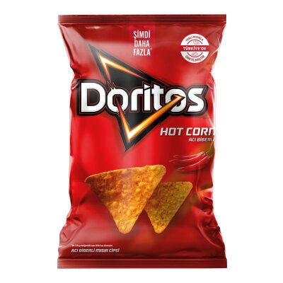 Doritos Hot Corn Acı Biberli Mısır Cipsi Süper Boy 130 G - Doritos