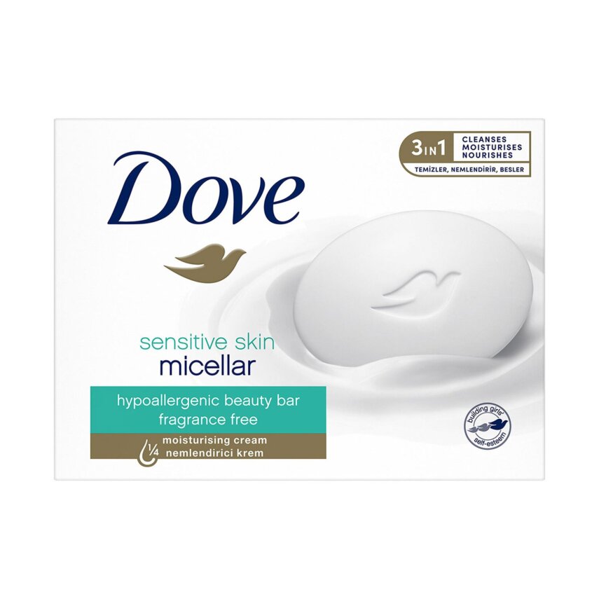 Dove Beauty Cream Bar Katı Güzellik Sabunu Micellar Hassas Ciltler İçin Nemlendirici Etkili 90 G
- 1