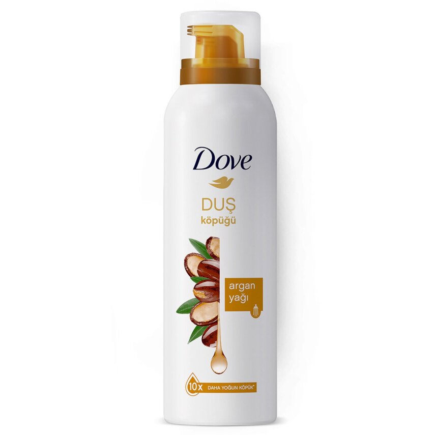 Dove Köpük Duş Jeli Argan Yağı 10 Kat Daha Yoğun Köpüğe Sahip Kremsi Formül 200 Ml - 1