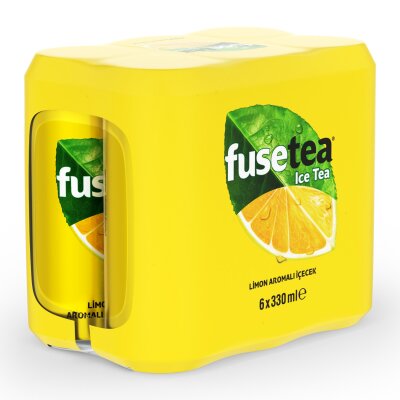 Fuse Tea Limon Aromalı Soğuk Çay Kutu 6x330 ML - Fuse Tea