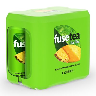 Fuse Tea Mango Ananas Aromalı Soğuk Çay Kutu 6x330 ML - Fuse Tea