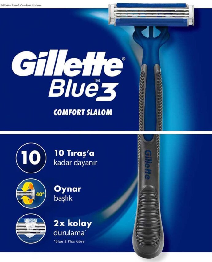 Gillette Blue3 Comfort Slalom Tıraş Bıçağı 8'li - 1