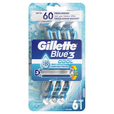 Gillette Blue3 Plus Cool Tıraş Bıçağı 6'lı - Gillette