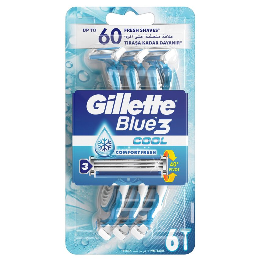 Gillette Blue3 Plus Cool Tıraş Bıçağı 6'lı - 1