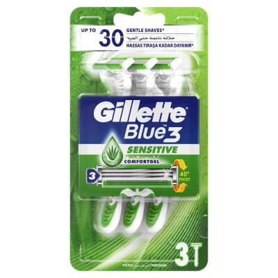 Gillette Blue3 Sensitive Kullan At Tıraş Bıçağı 3'lü - Gillette