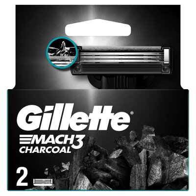 Gillette Mach3 Kömür Yedek Tıraş Bıçağı 2'li - Gillette