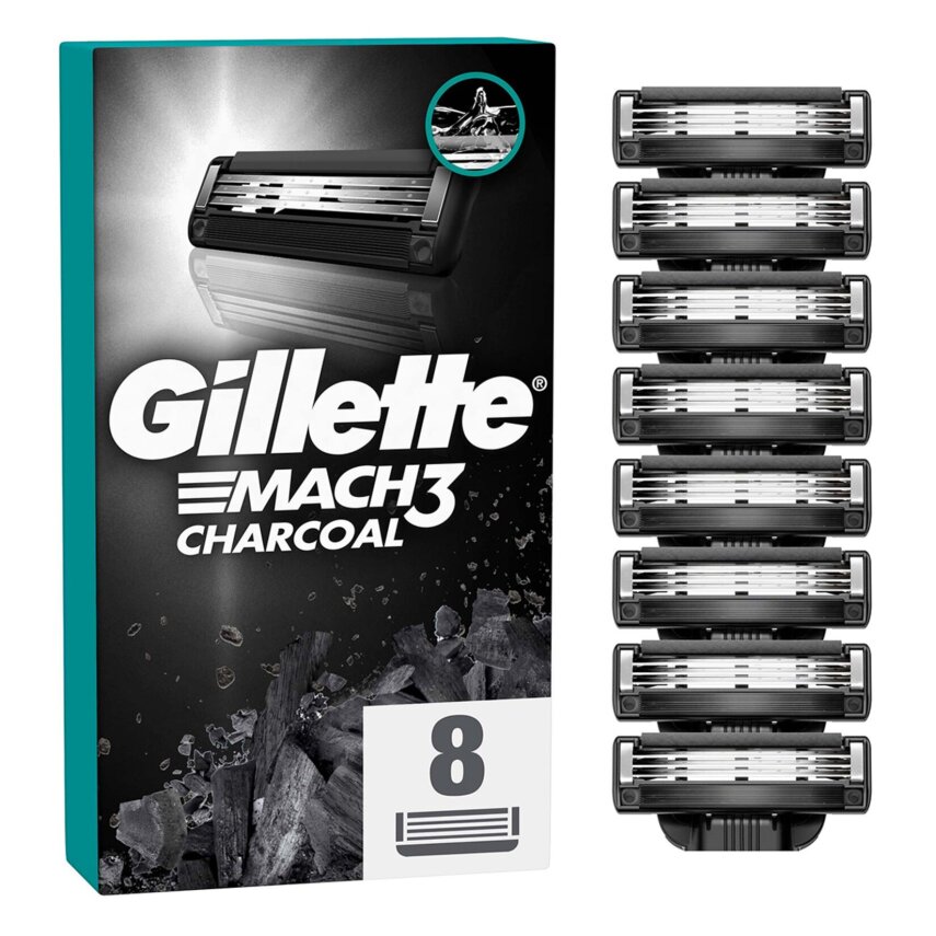 Gillette Mach3 Kömür Yedek Tıraş Bıçağı 8'li - 1
