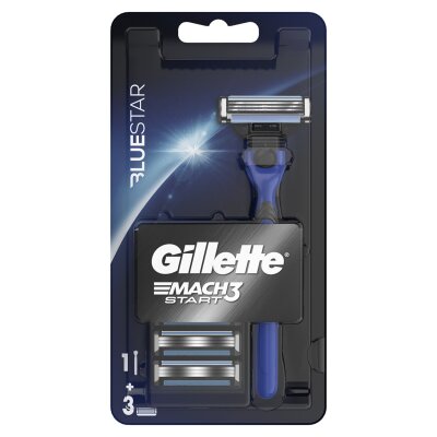 Gillette Mach3 Start H+3 Blue Makine + 3 Yedek - Gillette