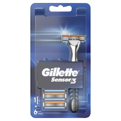 Gillette Sensor3 Makine + 5'li Bıçak Tıraş Makinesi - Gillette