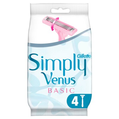Gillette Simply Venus 3 Basic Kullan At Kadın Tıraş Bıçağı 4 Adet - Gillette