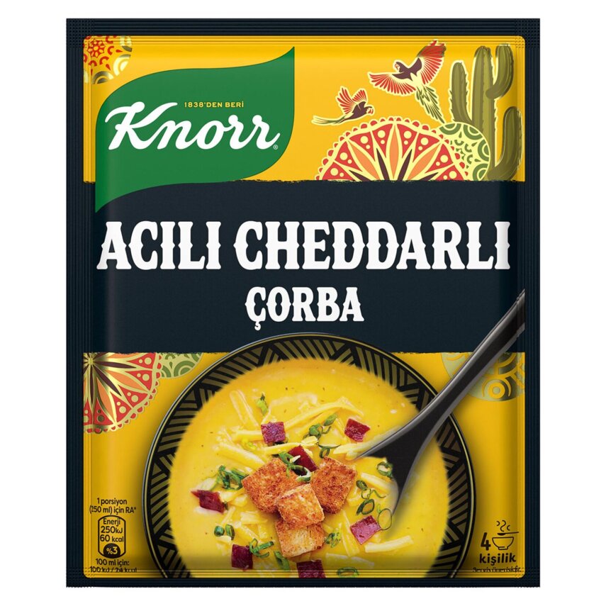 Knorr Acılı Cheddarlı Çorba 4 Kişilik 74 G - 1