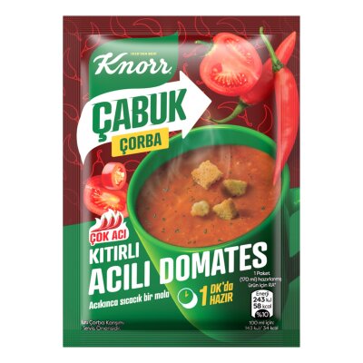 Knorr Çabuk Çorba Kıtırlı Acılı Domates 22 G - Knorr