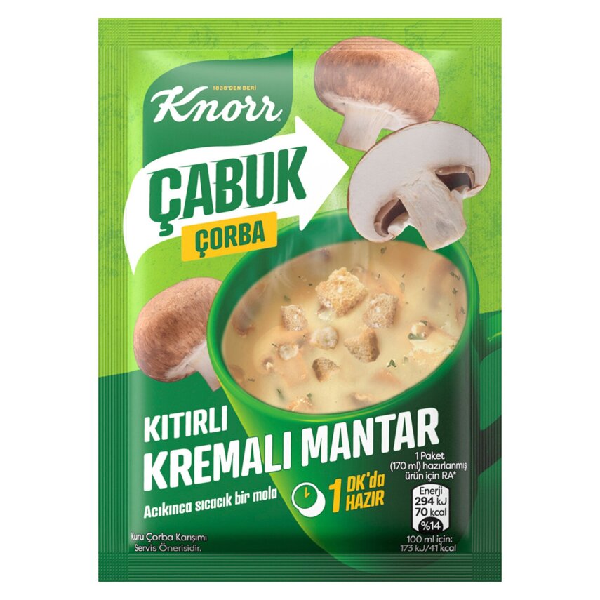 Knorr Çabuk Çorba Kıtırlı Kremalı Mantar 19 G - 1