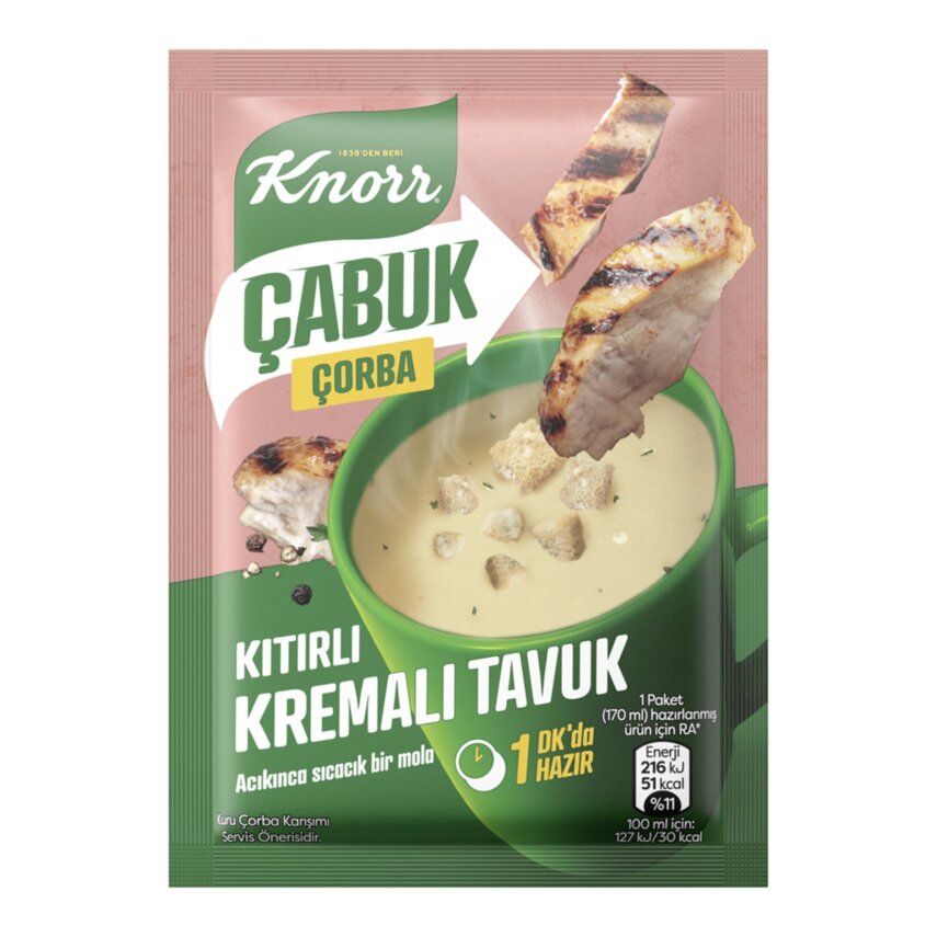 Knorr Çabuk Çorba Kıtırlı Kremalı Tavuk 18 G - 1