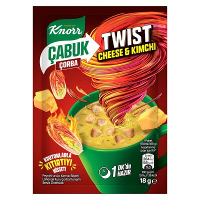 Knorr Çabuk Çorba Twist Cheese Kimchi 18 G - Knorr