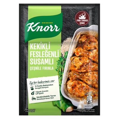 Knorr Fırında Tavuk Çeşnisi Kekikli Fesleğenli Susamlı 29 G - Knorr