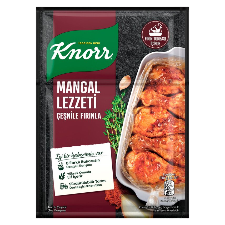 Knorr Fırında Tavuk Çeşnisi Mangal Lezzeti 29 G - 1