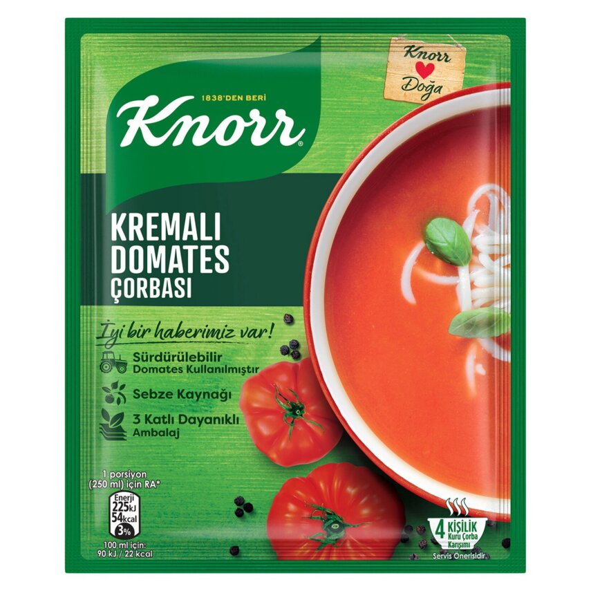 Knorr Hazır Çorba Kremalı Domates 4 Kişilik 69 G - 1