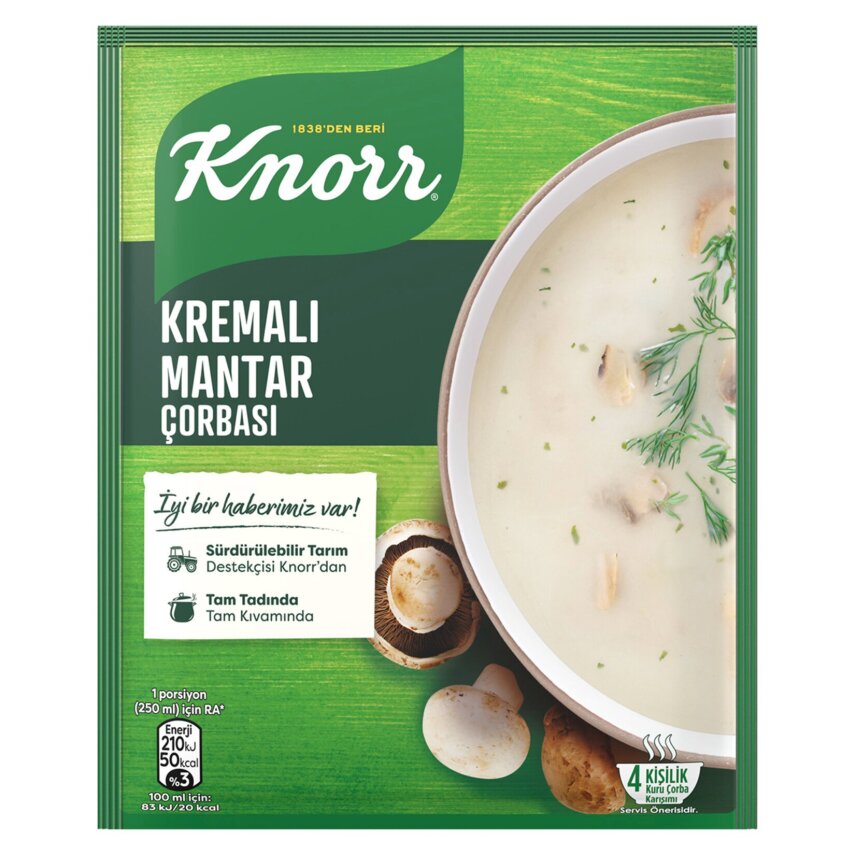 Knorr Hazır Çorba Kremalı Mantar 4 Kişilik 63 G - 1