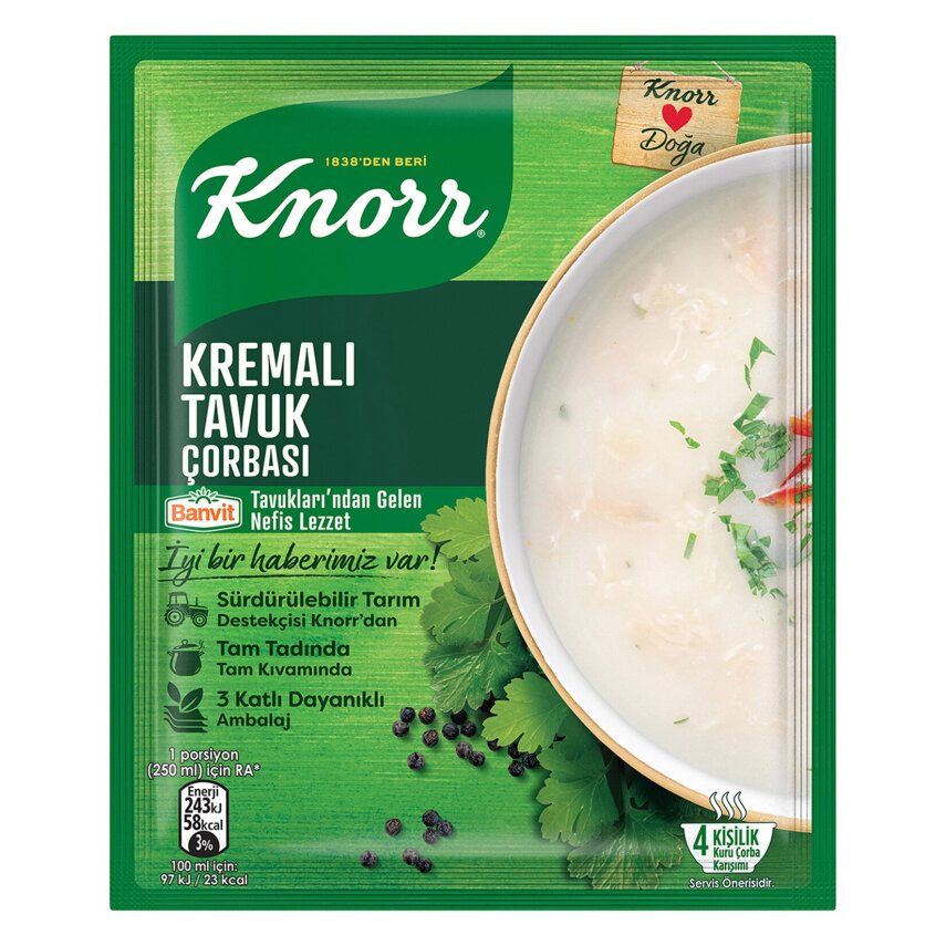 Knorr Hazır Çorba Kremalı Tavuk 65 G - 1