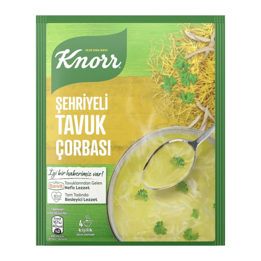 Knorr Hazır Çorba Şehriyeli Tavuk 4 Kişilik 51 G - 1
