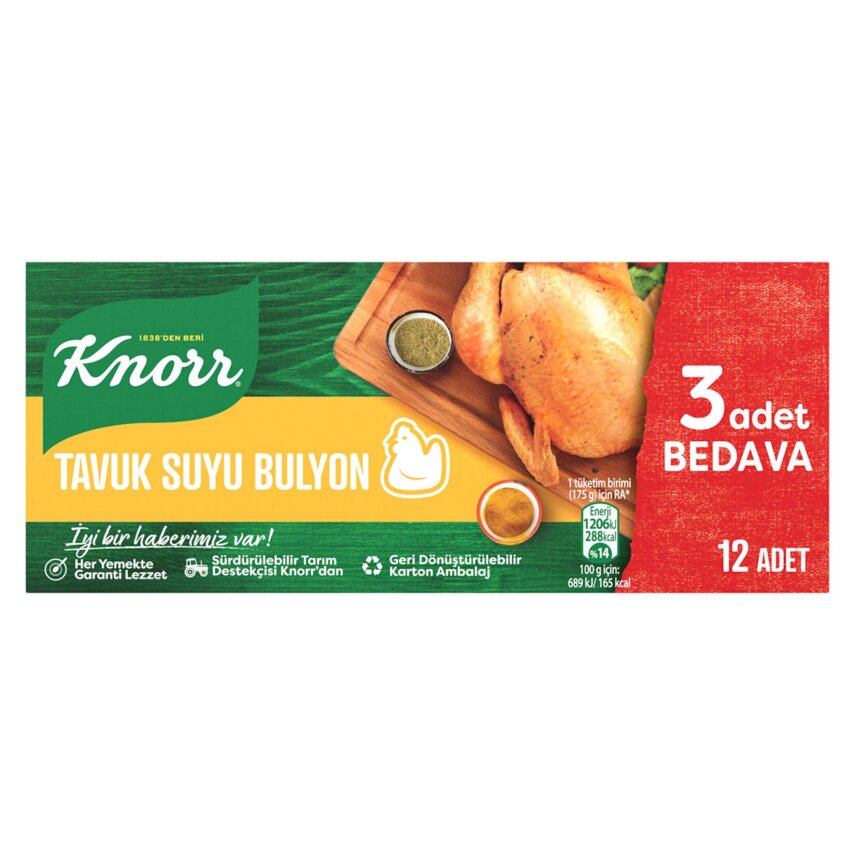 Knorr Tavuk Suyu Bulyon 12 Adet 120 G - 1