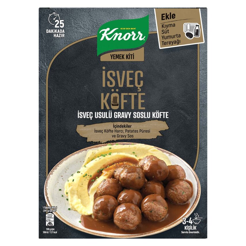 Knorr Yemek Kiti İsveç Usulü Gravy Soslu Köfte 150 G - 1