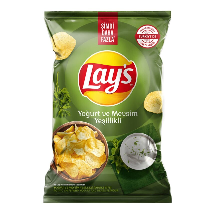 Lay’s Yoğurt ve Mevsim Yeşillikli Patates Cipsi Süper Boy 125 G - 1