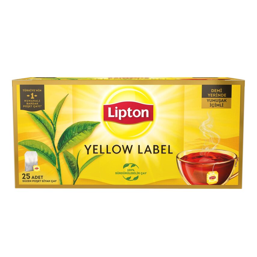 Lipton Bardak Poşet Çay Yellow Label 25'li - 1