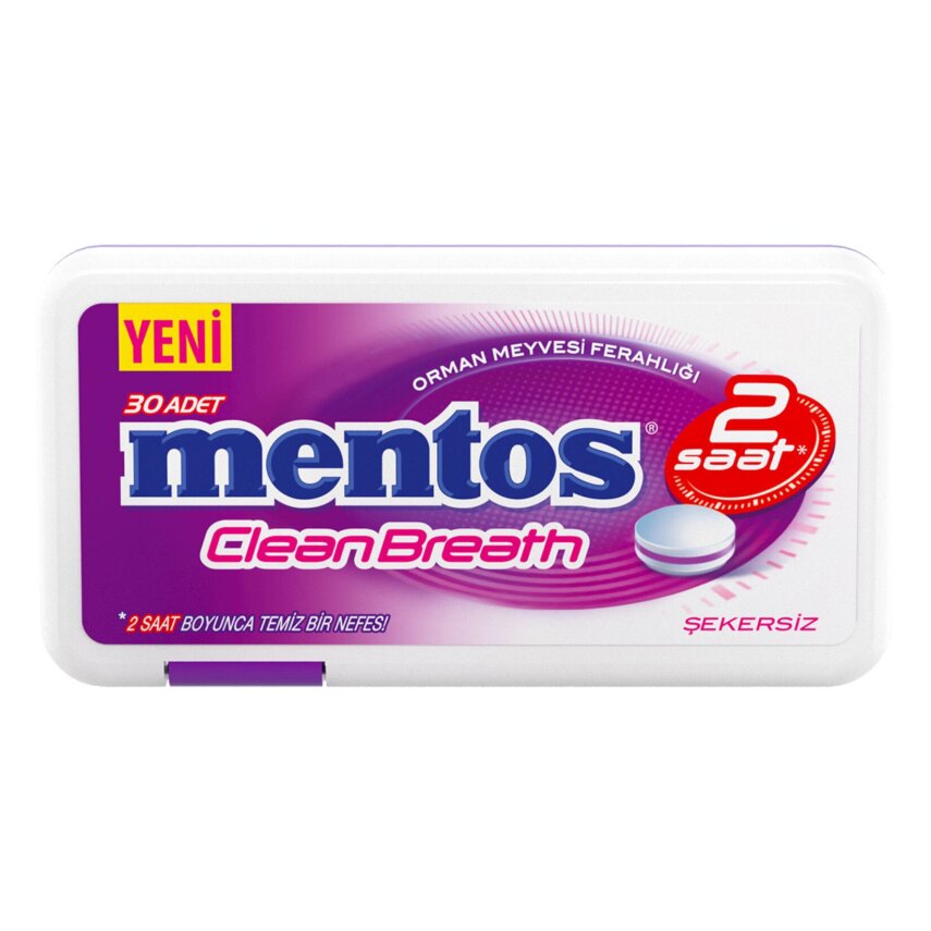 Mentos 2 Saat Clean Breath Orman Meyvesi Ferahlığı 21 G - 1