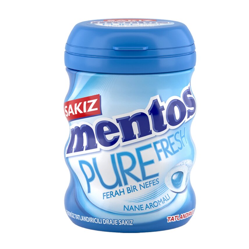Mentos Pure Fresh Nane Aromalı Draje Sakız 60 G - 1