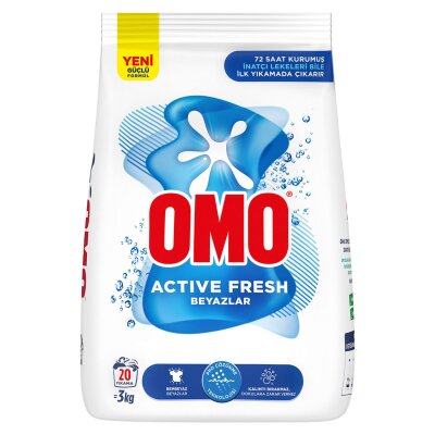 Omo Active Fresh Beyazlar Toz Çamaşır Deterjanı 3 KG 20 yıkama - OMO