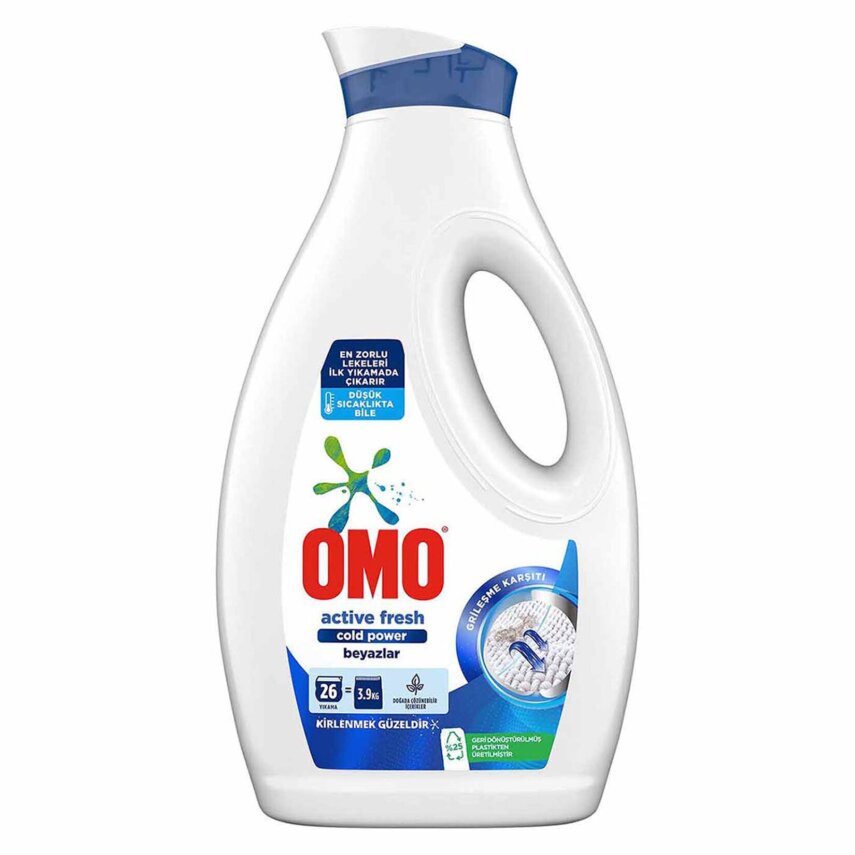 Omo Sıvı Active Fresh Beyaz 26 Yıkama 1.69 L - 1