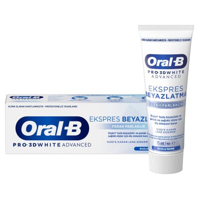 Oral-B Pro 3D White Advanced Ekspres Beyazlatma Ferah Parlaklık 75Ml - Oral-B
