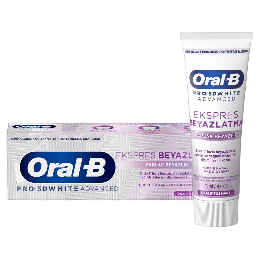 Oral-B Pro-3dw Advenced Ekspres Beyazlatıcı Parlak Beyaz 75Ml - 1