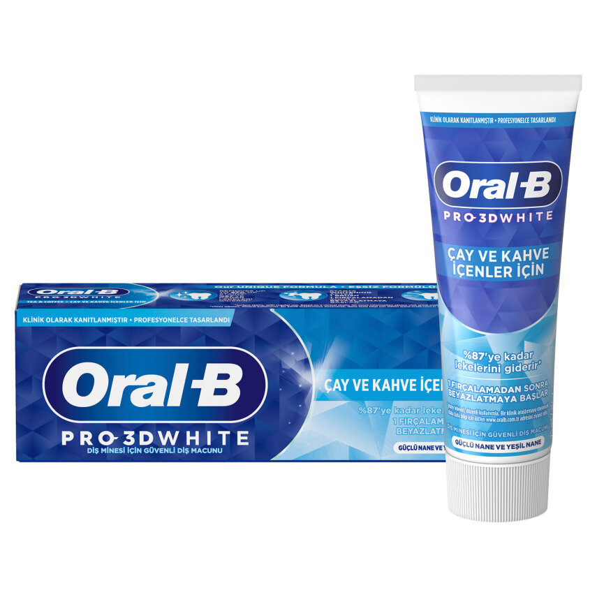 Oral-B Pro-3dw Çay & Kahve İçenler İçin Diş Macunu 75ml - 1