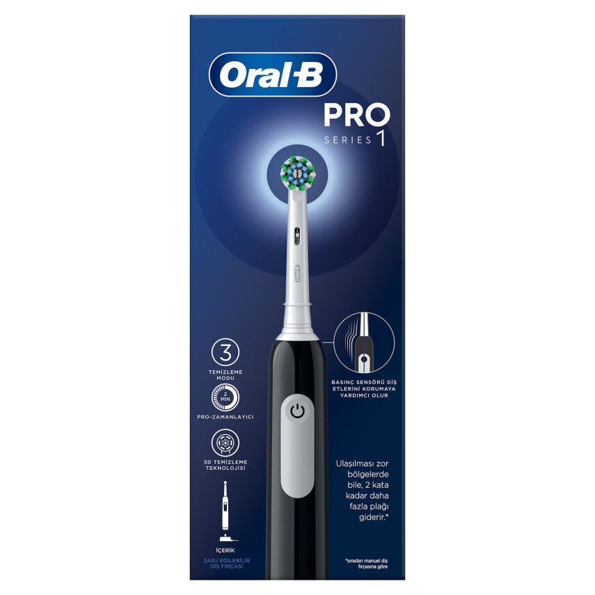 Oral-B Şarjlı Diş Fırçası Pro1 Siyah - 1